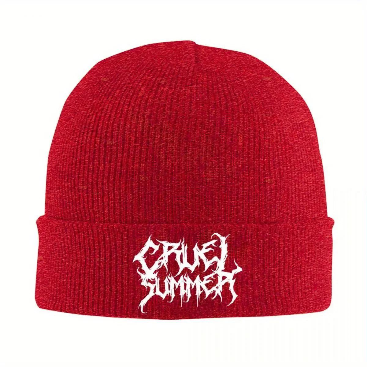 

New Black Band Logo Cruel Summer Hat Autumn Winter Skullies Beanies Warm Swiftie Cap Unisex Acrylic Knitted Caps