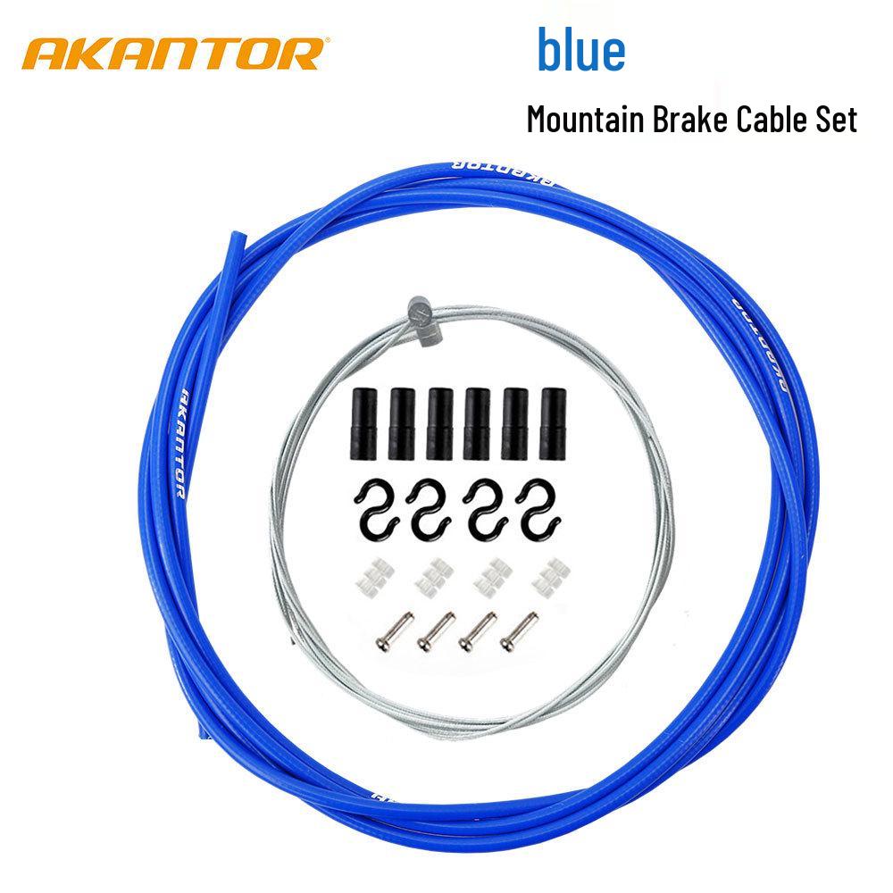 AKANTOR Bicycle Brake & Gear Shift Cable Set for Mountain, Road, or Folding Bikes