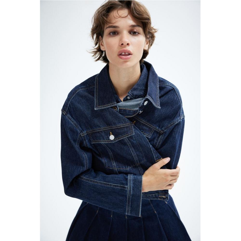 

Джинсовая рубашка HM темно-синего цвета