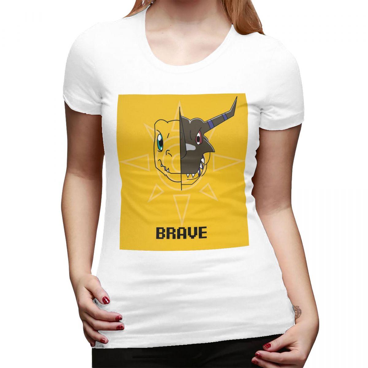 

Digimon Brave TShirt for Women Round Neck Streetwear T Shirts Womens Short Sleeve Summer Clothes Tops S