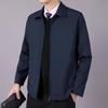 2023 Men's Spring Casual Business Jacket - Middle-Aged Fashion Trend, Turn-Down Collar