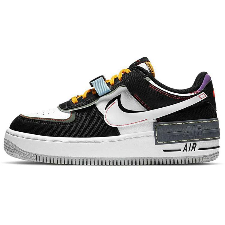 Nike Damen Air Force 1 Shadow 'Spiral Sage' (Damengrößen) Schwarz / Weiß / Spiral Salbei Skateboard-Schuhe DC2542 001