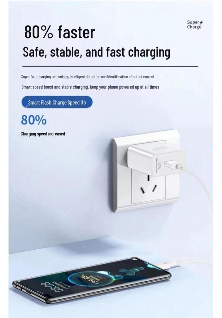 120W Fast Charger for All Android Devices - Compatible with Huawei & Honor