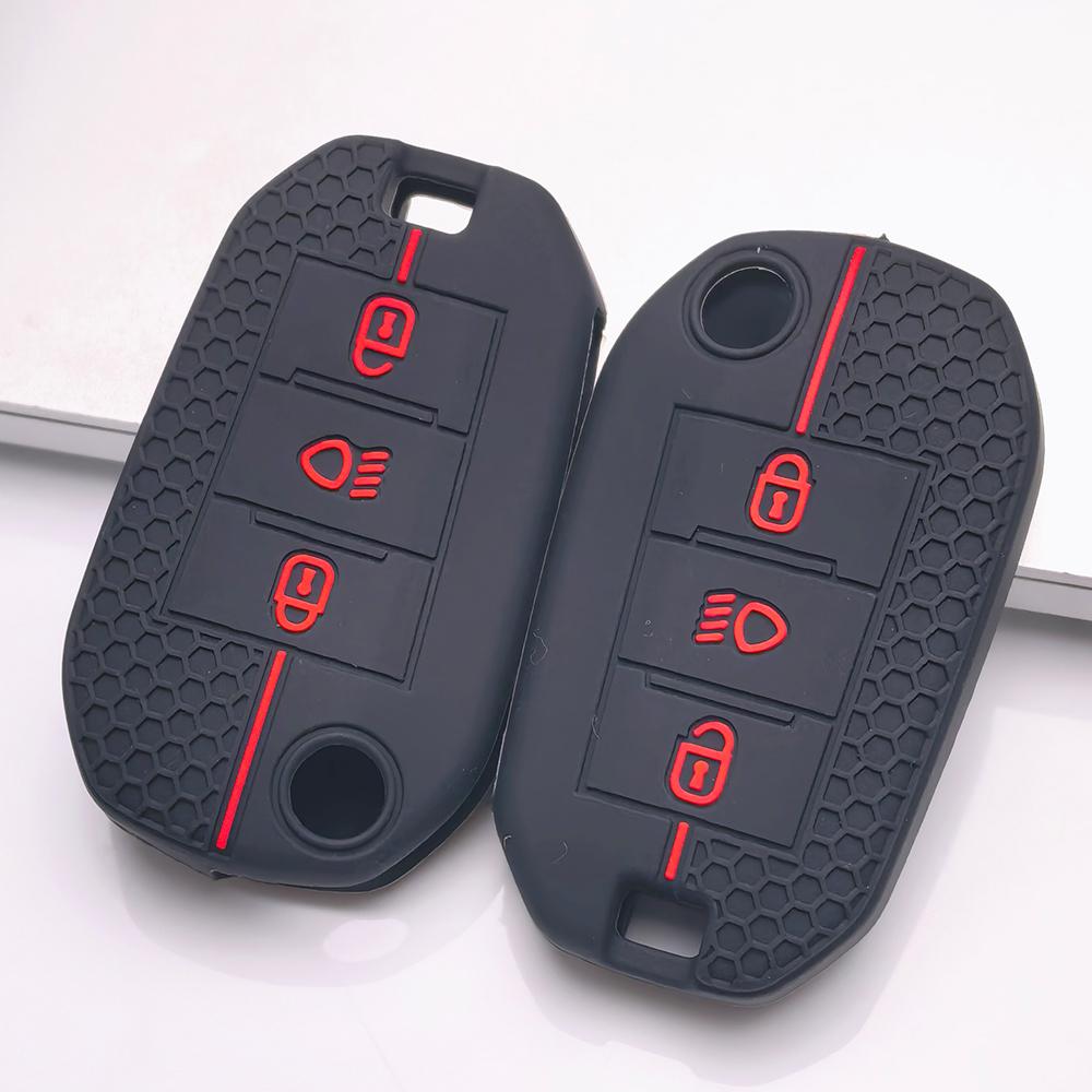 Key Fob Cover for Peugeot 3008 308 208 508 C4 Picasso Anti-Scratch Surface Shockproof Structure Soft Grip Texture Easy Install Design