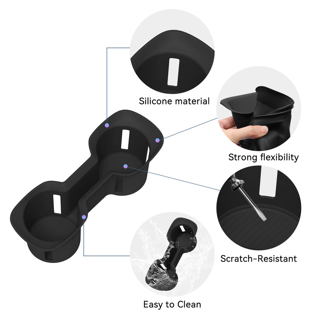 Smabee for Subaru Outback 2026 2027 Silicone Center Cup Holder Insert Box Shock-Absorbing Tray Organizer Car Accessories