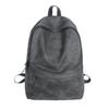 Multiple Pockets Teens Schoolbag Korean Style Travel Bag Leather Backpack Men  Boys Girls