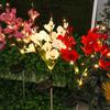 Solar Powered Solar Powered LED Garden Lights Waterproof Magnolia Flower Design Solar Garden Decor Phalaenopsis Floral Design