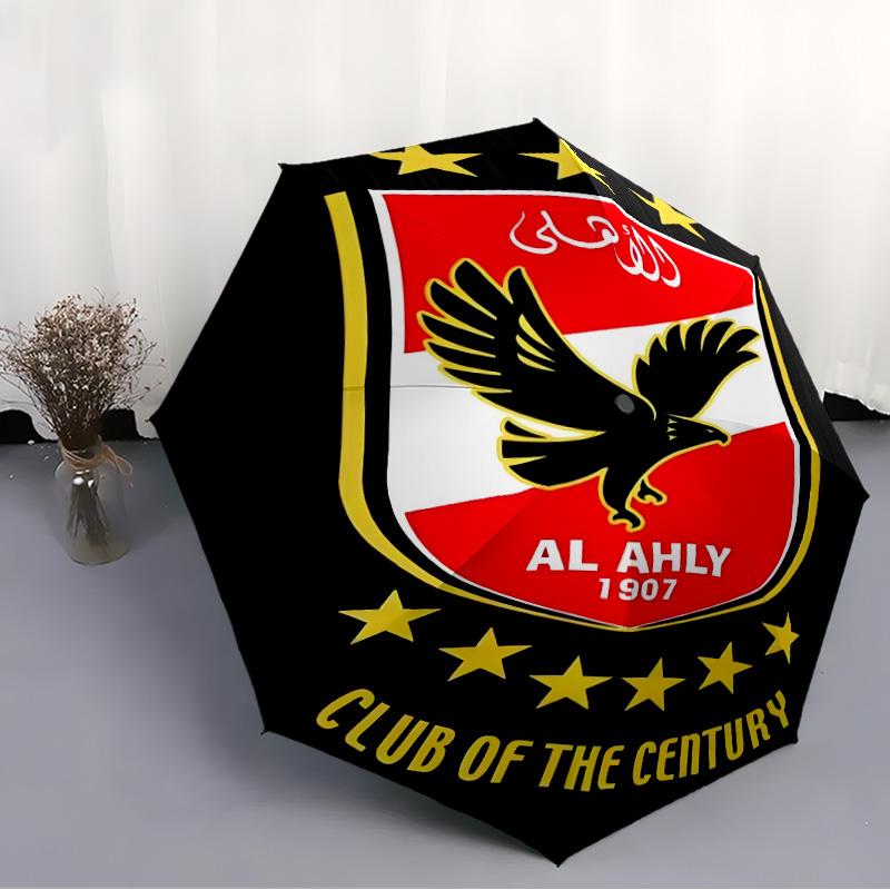 1pc Al Ahly FC Umbrella, Sun Protection, And UV Shielding. It Has Eight Sturdy Ribs for Outdoor Use And Perfect As a Holiday Gift
