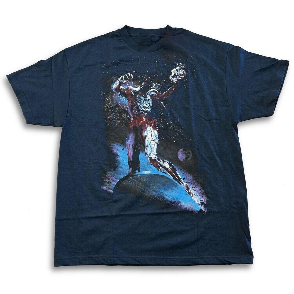 2007 Marvel Mad Engine Серебряный Серфер Футболка Репринт НОВАЯ Унисекс Футболка L