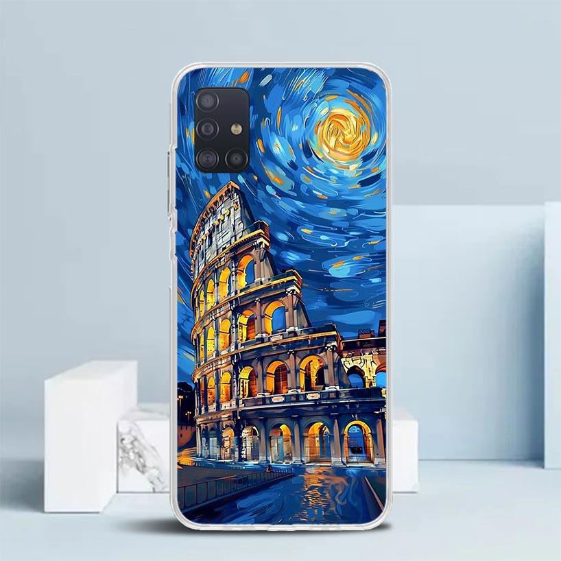 Roman Colosseum Soft Cover for Samsung Galaxy A12 A22 A32 A52 A72 A02S Phone Case Note 20 Ultra 10 S10 Plus A51 A71 A50S A20S A1