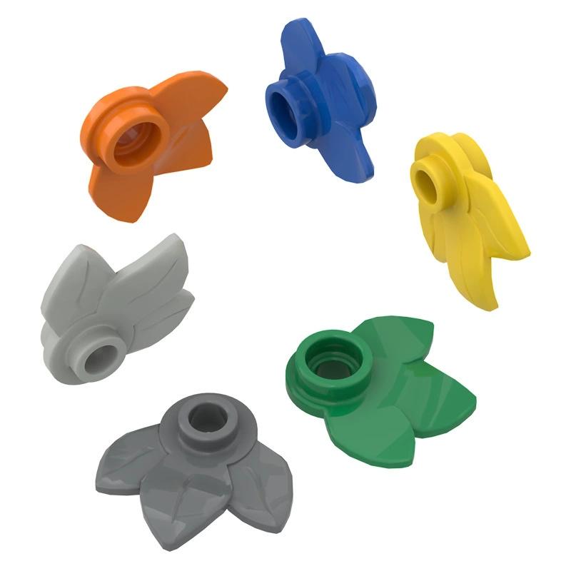 10PCS 32607 Marumine Pumpkin Leaf  Building Blocks Parts MOC Bricks City View Tree Plant Compatible with  Assembles Particles