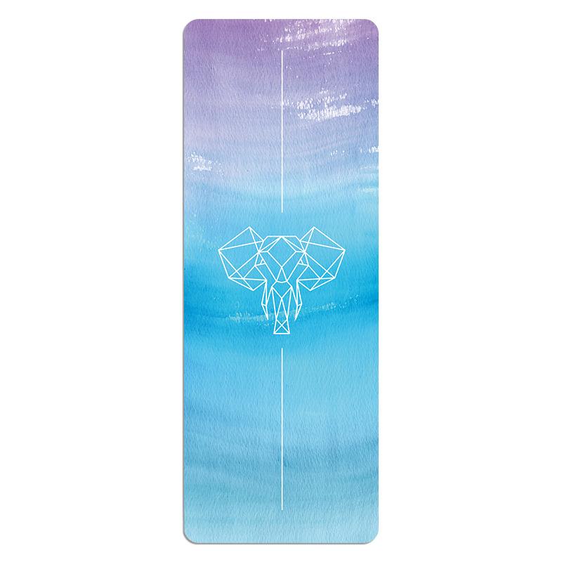 Suede Printed Yoga Mat Rubber Yoga Mat Foldable Anti Slip Wear-resistant Fitness mat Ultra-thin Folding Cushion 68/80cm*1.5mm