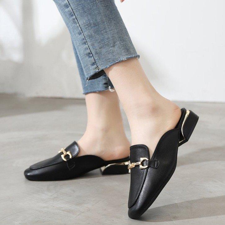 Verano Nuevo Estilo All-match Medio soporte Zapatos Individuales Tacón  Medio Baotou Medias zapatillas Ropa de Verano para Mujer Moda Muller  Sandalias comprar a buen precio — entrega gratuita, reseñas reales con  fotos —
