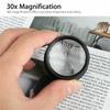 Optical Magnifying Glass 30x36  Portable Pocket Electronics Magnifyier For Jewelry Coin Stamps Watch Repair Magnifying Glass
