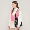 Flower Shoulder Eco Bag (Black)