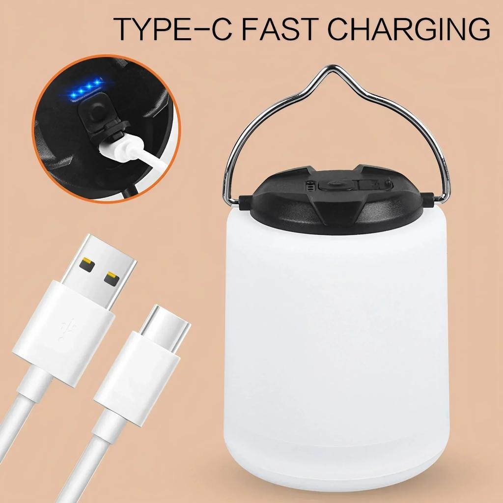Super Bright LED Camping Light Mini USB Rechargeable Tent Lantern Outdoor Portable Lighting Emergency Canopy Lamp