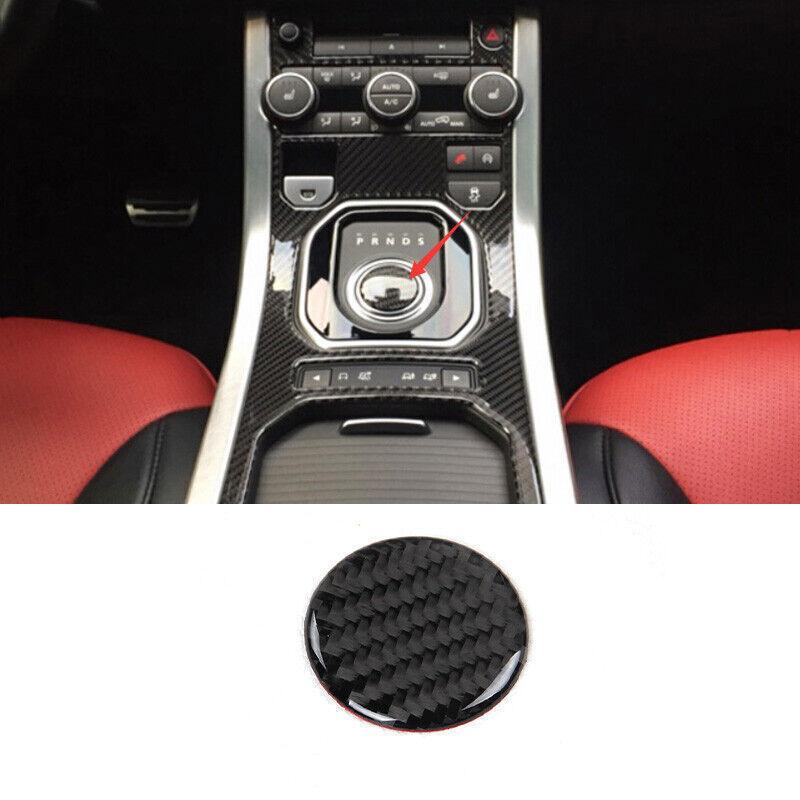 Console Gear Shift Knob Sticker For Range Rover Evoque 2012-19 Real Carbon Fiber