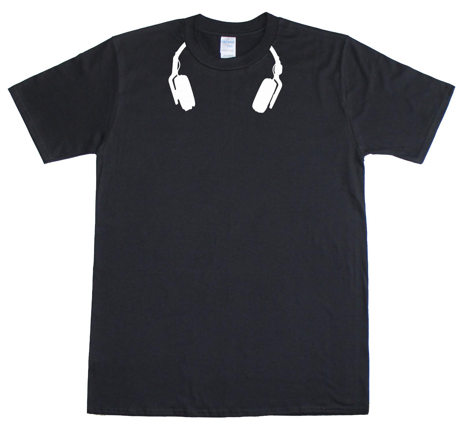 Headphones Music DJ Turntablist Mens Loose Fit Cotton T-Shirt L