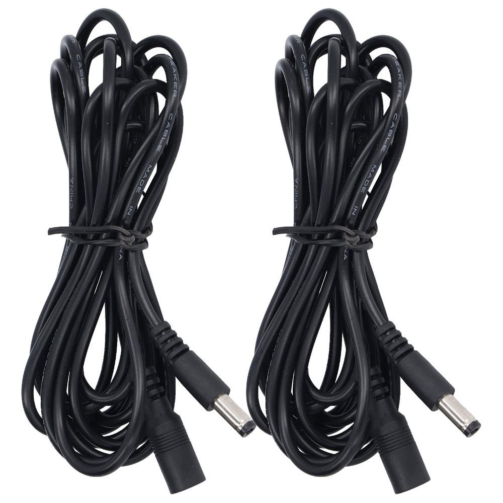 2 Pcs 9.8FT Solar Extension Cable Female To Male 5.5x2.1mm DC Power Extension Cable DC12V 24V 2A Current Max Extension Wire