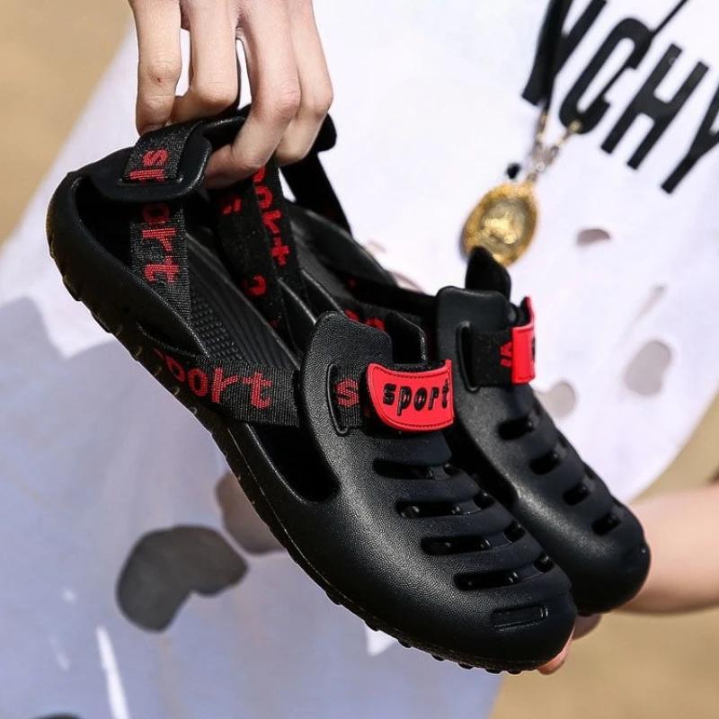 Fashion Beach Man Sandals Hole Shoes Number 41 Open Toe High Quality Luxury Wholesale New Fashion Summer Sale H Color Shoes for Men
