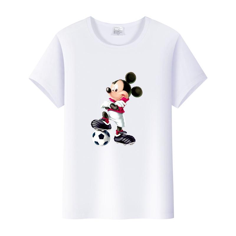 Casual Unisex Cartoon Minnie Tshirt Mickey Mouse Tops Graphic Clothes Summer Blouses T-shirt White 2000s Tees