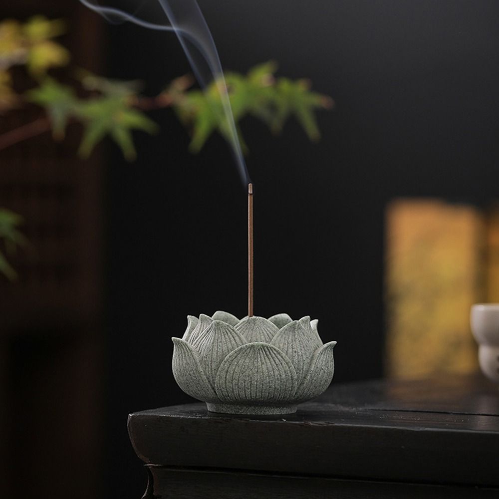 Lotus Shape Incense Stick Burner Flat Bottom Ash Catcher Incense Burning Tray  Home Fragrance