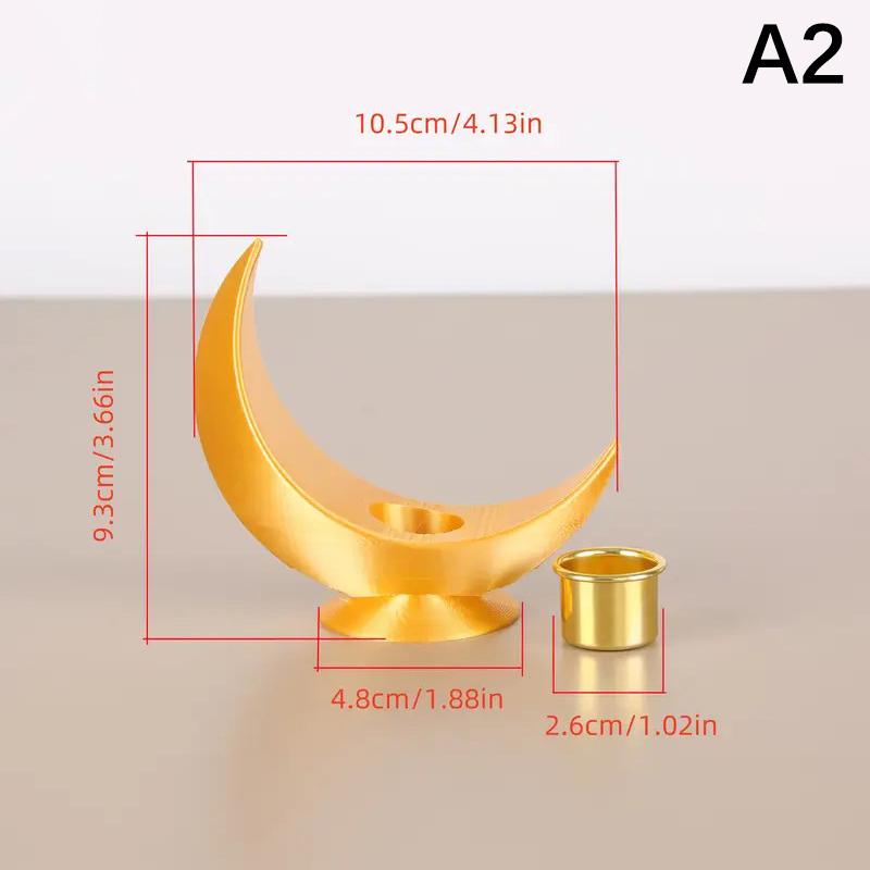 Vintage Gothic Schwarzer Halbmond Kerzenhalter 3D-gedruckter Mond Kerzenständer Schaffen Sie eine romantische Atmosphäre Heimdekoration