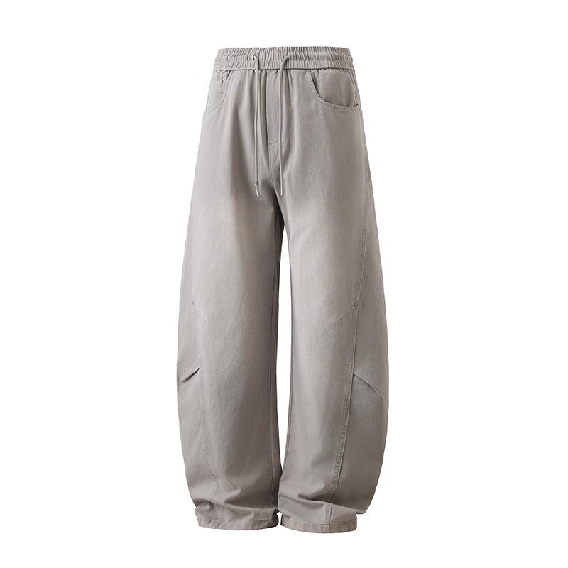 American Retro Overalls Men's Spring and Autumn New Loose Straight Versatile Pure Cotton Wide-leg Casual Pants