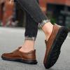 Fashion Men Casual Shoes Handmade Sewing Leather Loafers Comfortable Men's Shoes Quality Leather Flat Moccasins Men Sneakers Big Size 48