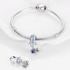 S925 Silver Astronaut Moon Pendant DIY Beaded Bracelet Necklace Handmade Jewelry Craft Kit