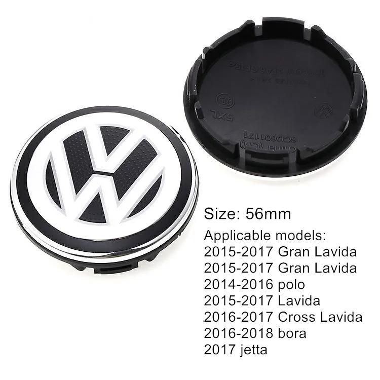 

2026 Hot For Volkswagen VW New 4PCS 56mm 65mm Car Wheel Center Hub Caps Cover for VW Volkswagen Golf Polo Passat Touran Jetta ac