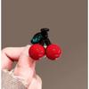 Women's Cute Cherry Hair Claw Clip - Small Side Clip for Baby Bangs and Princess Headwear Accessories