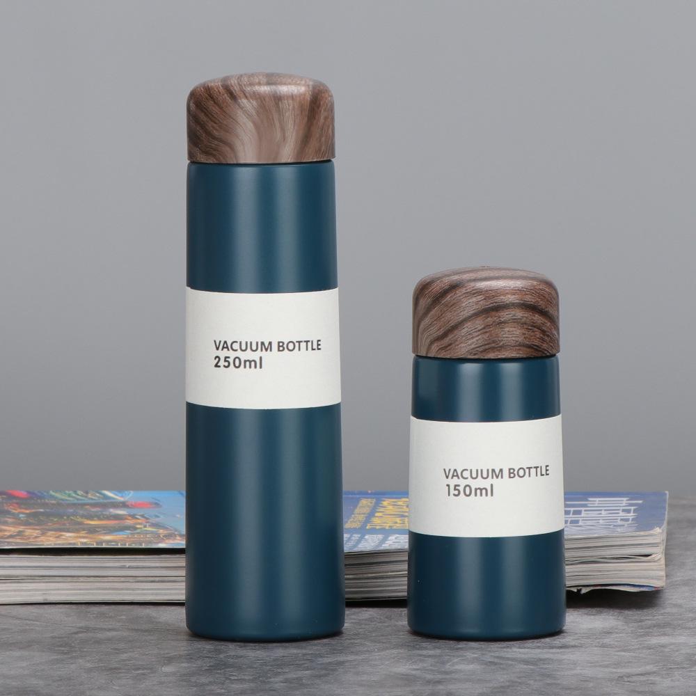 

150ml Wood Grain Vacuum Insulated Pocket Cup - Cute, Compact, and Portable for Men & Women 150ml синий