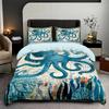 Ocean Theme Quilt Cover Three-Piece Beach Shell 3D Digital Printing Quilt Cover Pillowcase