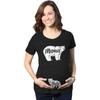 Camisetas Cão Maluco Camiseta Maternidade Mamã Ursa Anúncio de Bebê Gravidez Camiseta Fofa Revelação Barriga Tee