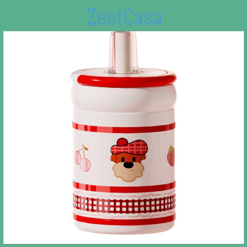 Ceramic Insulated Travel Mug Straw For Women And Students