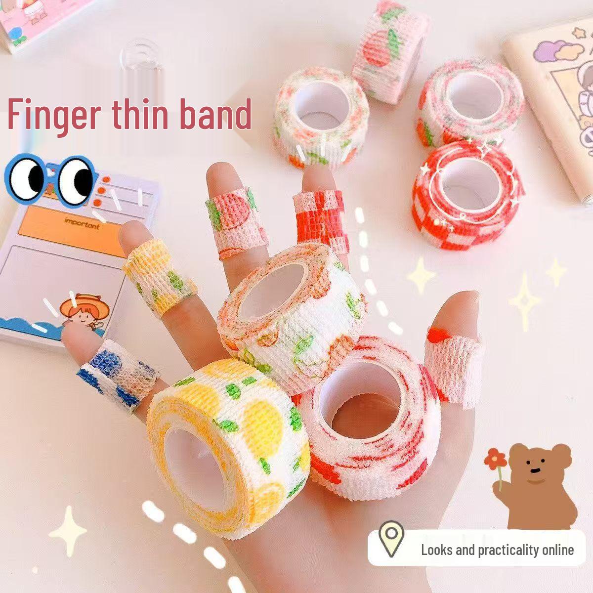 

Student Anti-Callus Finger Protector - Cute Japanese-Style Wrap-Around Tape 2.5cm x 2m Bandage