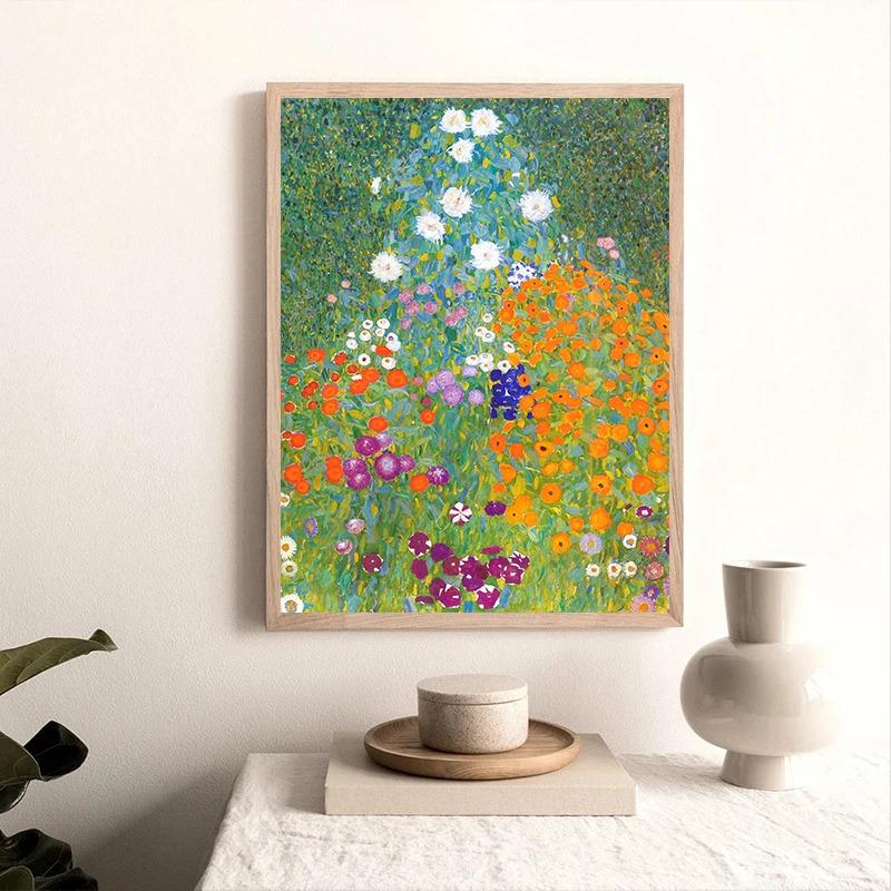 Gustav Klimt Classic Abstract Figure Plants Flowers Posters and Prints Canvas Printing Wall Art Picture for Room Home Decor