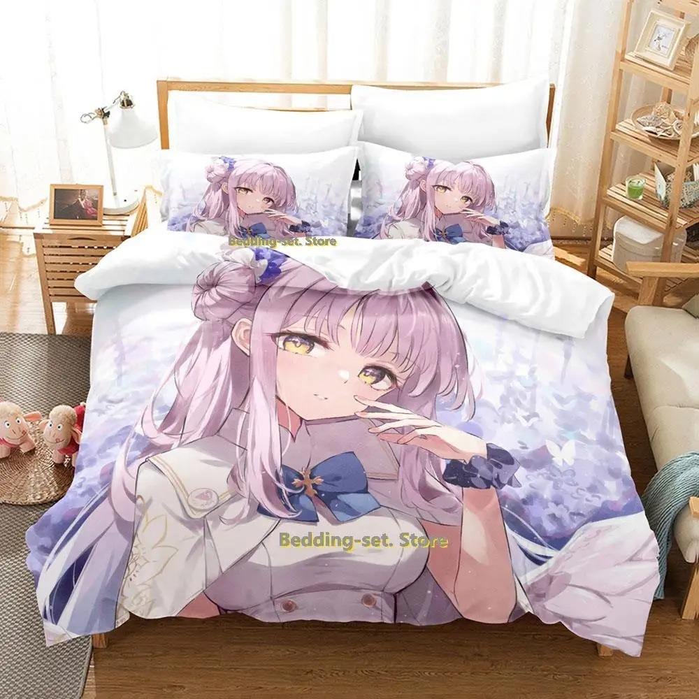 Kawaii Misono Mika Bettwäsche Set Einzelbett Twin Full Queen King Size Bettset Erwachsene Kind Schlafzimmer Bettbezug Set Anime Bettwäsche