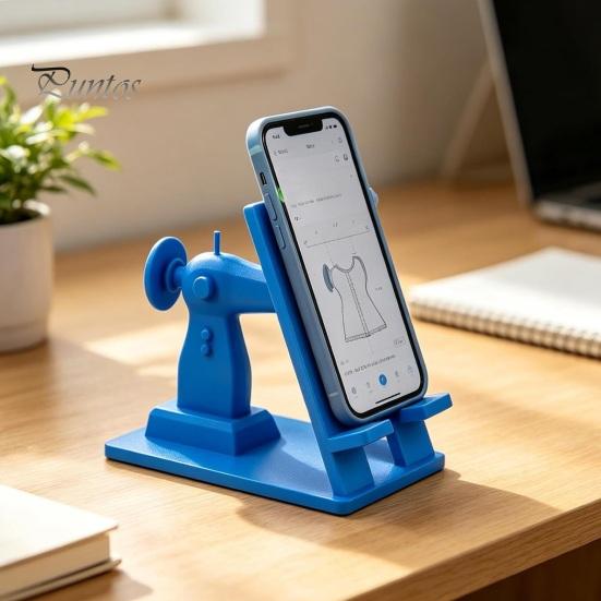 Desktop Phone Stand for Video Tutorials Sewing Machine Stand, Creative Desk Holder Cell Tablet, Sturdy PLA Crafters Hands Free Mount Room Crafting And