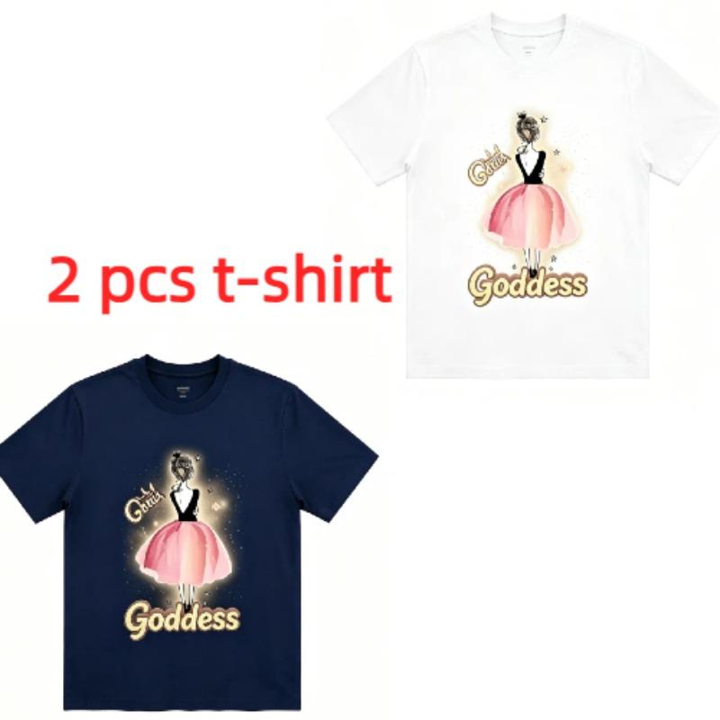 Fun Dreamy Girl Print Kids T-Shirts Summer Fashion Street Outdoor Casual T-shirt Tops for Boy and Girl's Tees Top