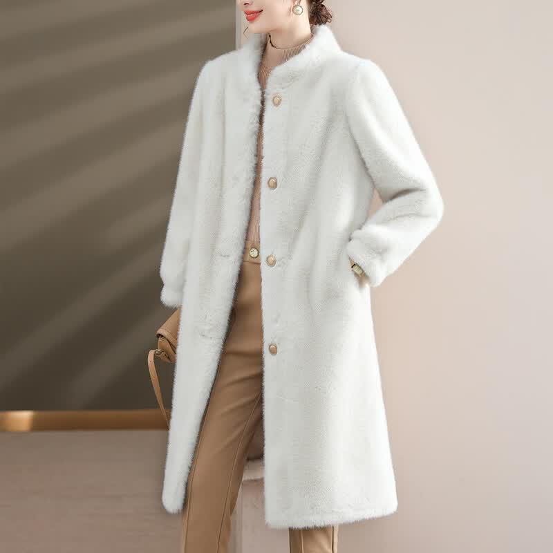 Yuzhaolin Women s Faux Mink Velvet Winter Coat XL
