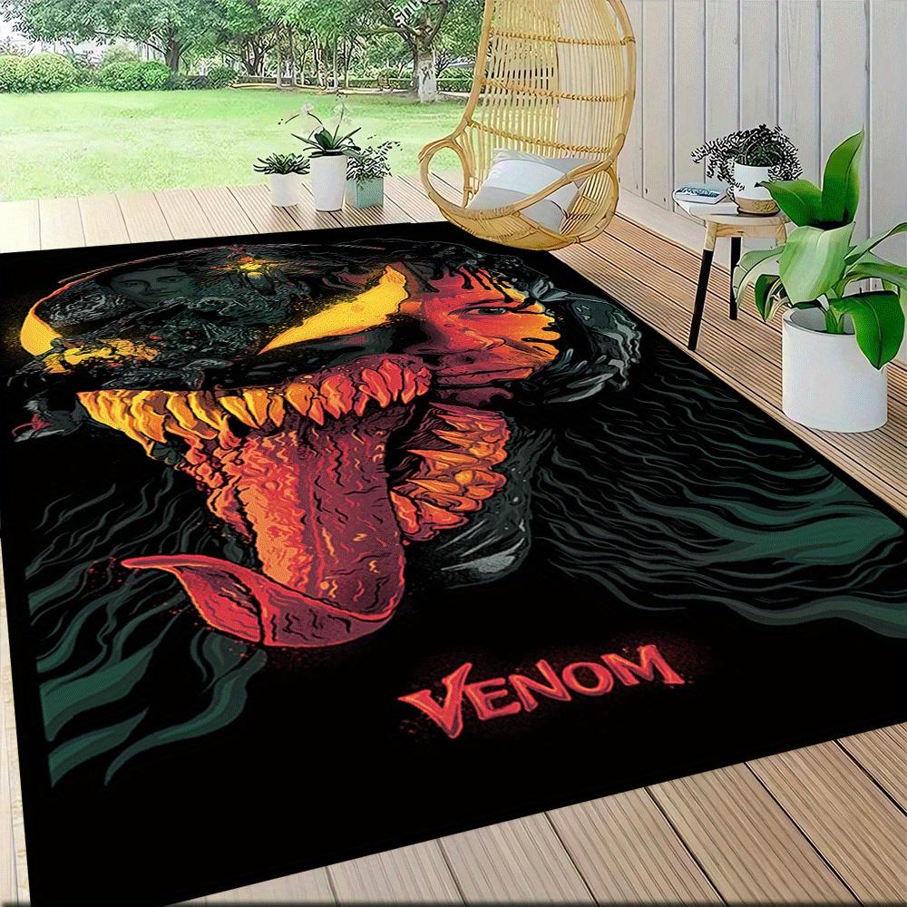1pz Tappeto Area Tappeto Venom, Camera da Letto e Sala Giochi Durevole, Resistente alle Macchie e Facile da Pulire, Soggiorno
