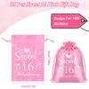 Fionupi 36 Pcs Pink Bow Sweet 16Th Birthday Gifts Bags For Girls Coquette 16 Birthday Favors For Guests Reusable Jewelry Candy B