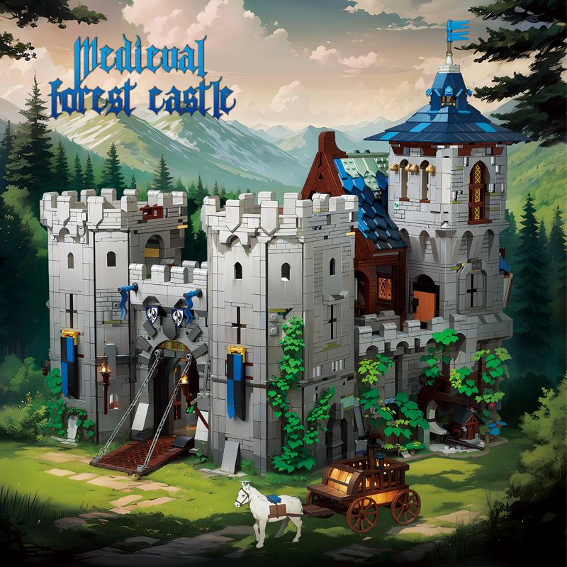 6640PCS Medieval Jungle Castle Building Blocks Forest Castle Model Bricks Desktop Decoration DIY Toys For Kids Holiday Gifts