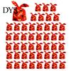Halloween Candy Bags 48 Pcs Bags, Kids Trick or Treat Goodie Cute Rabbit Food Grade for Nougat Ear Small Plastic Gift Cookie, Snack, Treat,