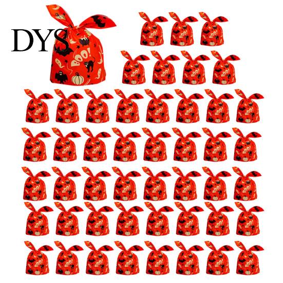 Halloween Candy Bags 48 Pcs Bags, Kids Trick or Treat Goodie Cute Rabbit Food Grade for Nougat Ear Small Plastic Gift Cookie, Snack, Treat,