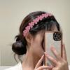 New Fashion All-match Acrylic Sweet Flower Headband Hairbands for Women Girl Clamp Hair Accessorie Headwear