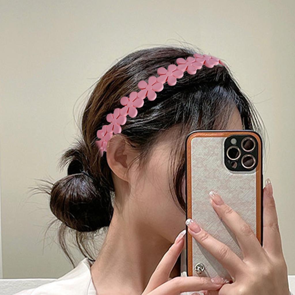 New Fashion All-match Acrylic Sweet Flower Headband Hairbands for Women Girl Clamp Hair Accessorie Headwear