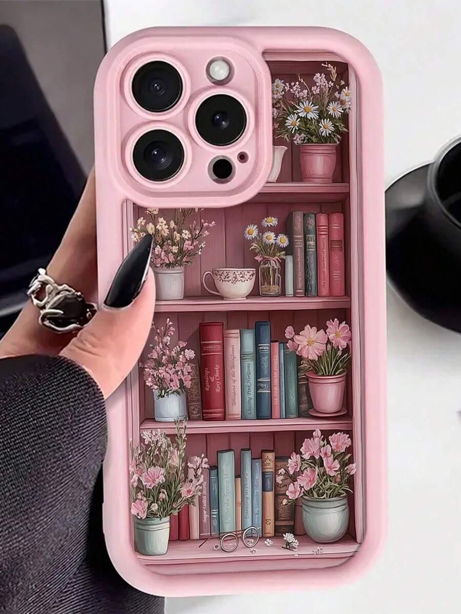 Applicable to iPhone17/16ProMax mobile phone case 15 Apple 14/13 girl 1211 pink bookshelf explosion iPhone16